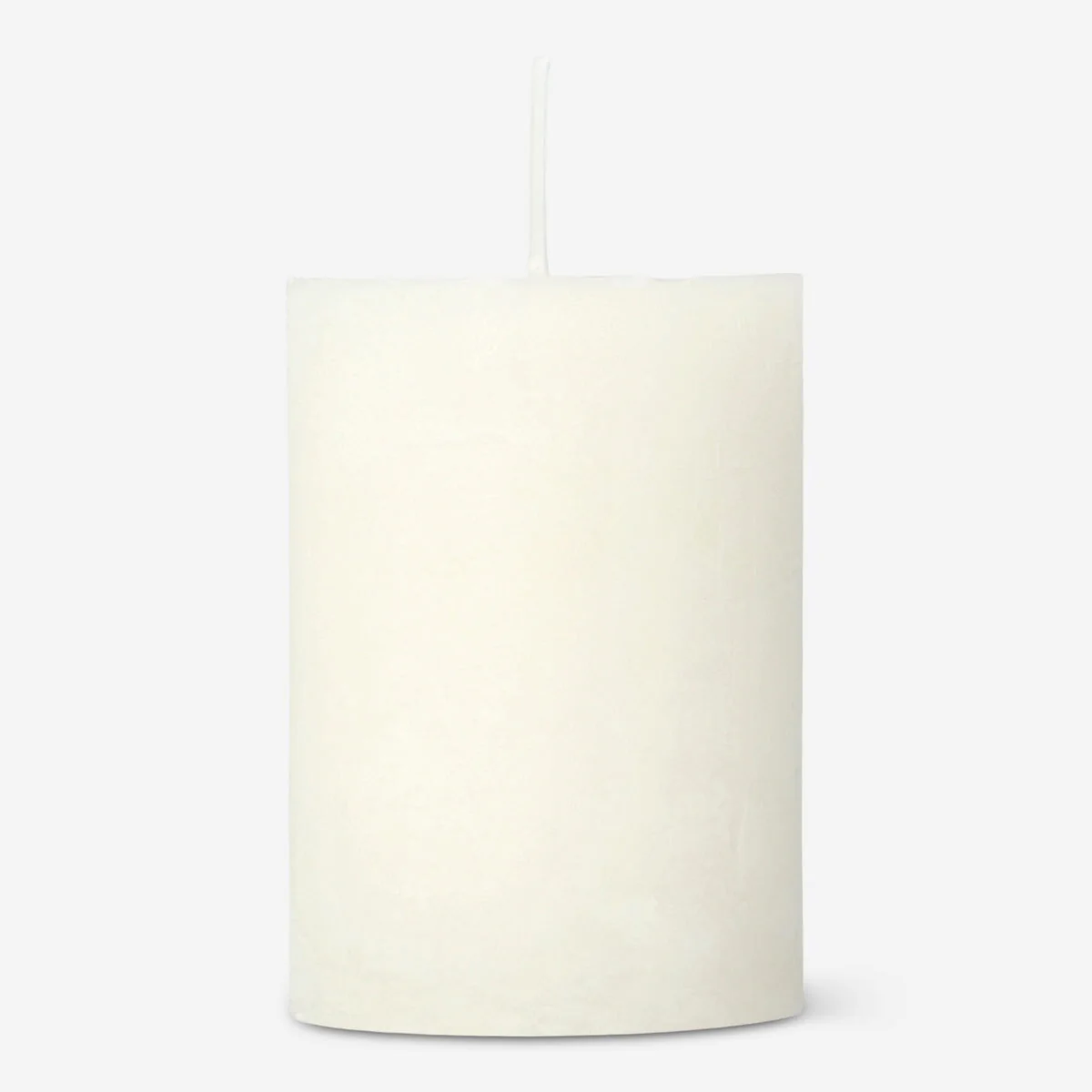 Ivory White Rustic Pillar Candle - 8 cm