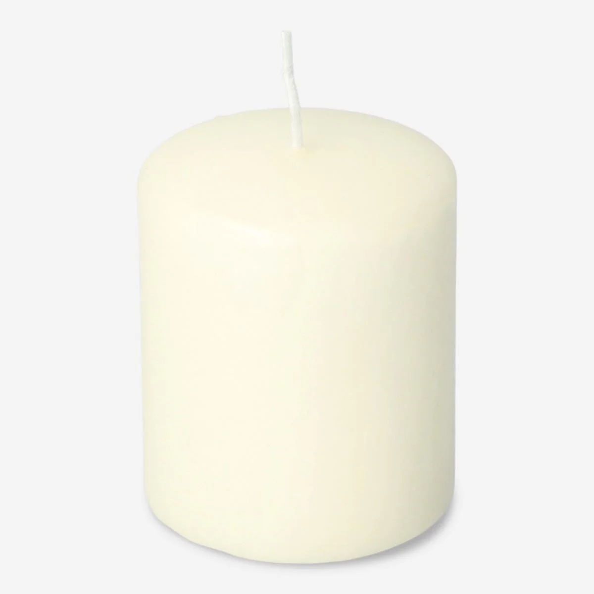 Ivory White Rustic Pillar Candle - 8 cm
