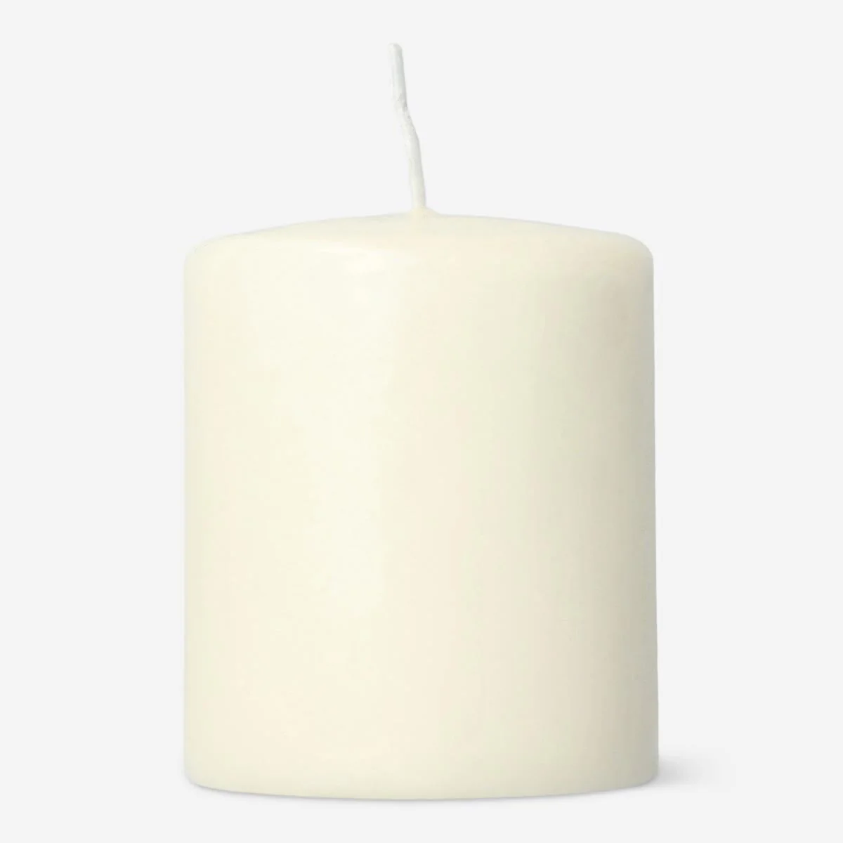 Ivory White Rustic Pillar Candle - 8 cm - Image 2