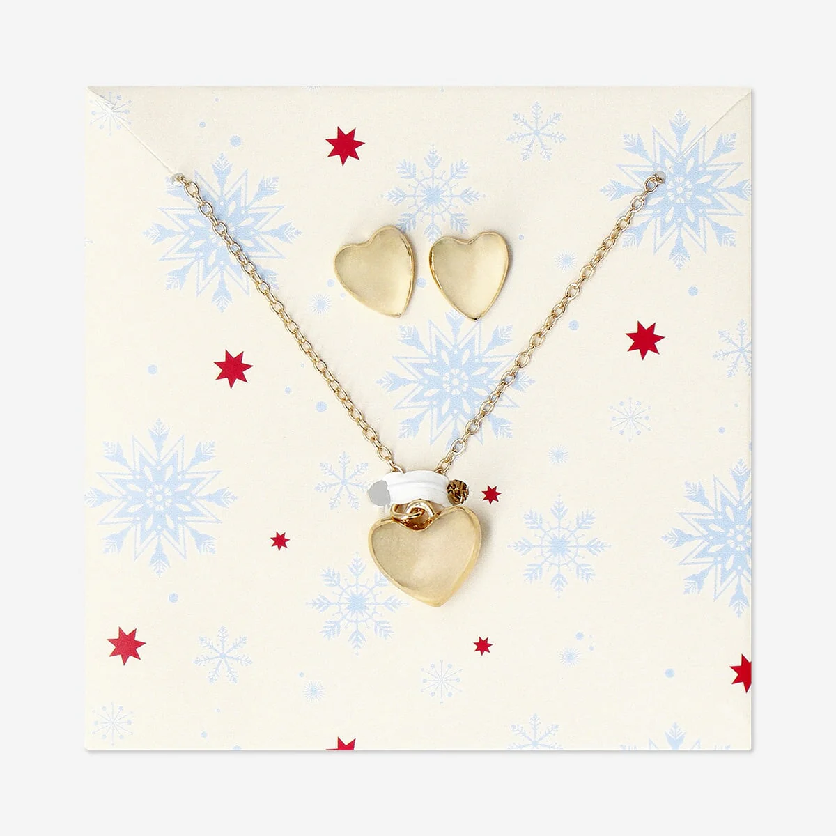 Jewellery set - Gold star earrings and necklace - Image 2