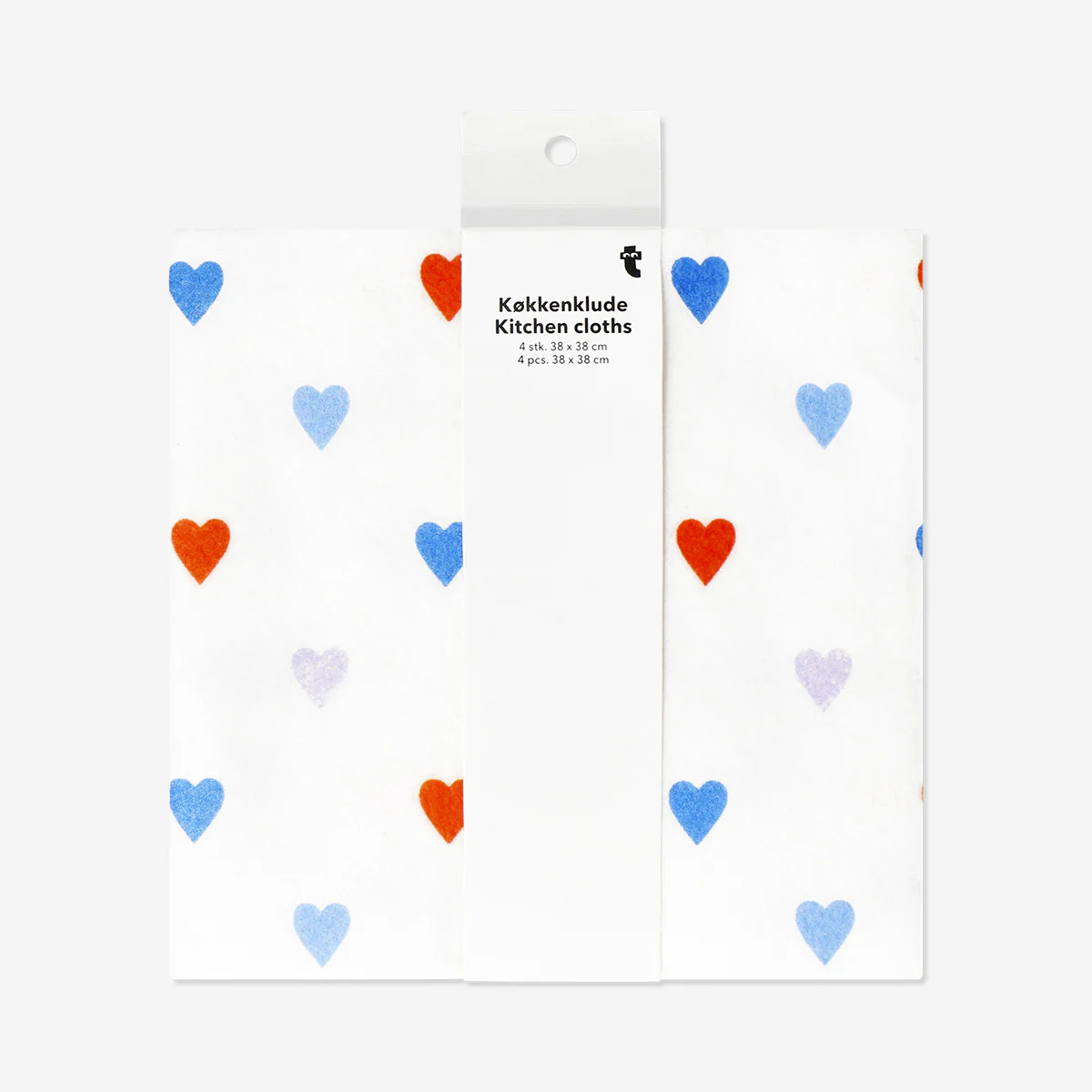 Kitchen cloths with hearts - 4 pcs - Image 3