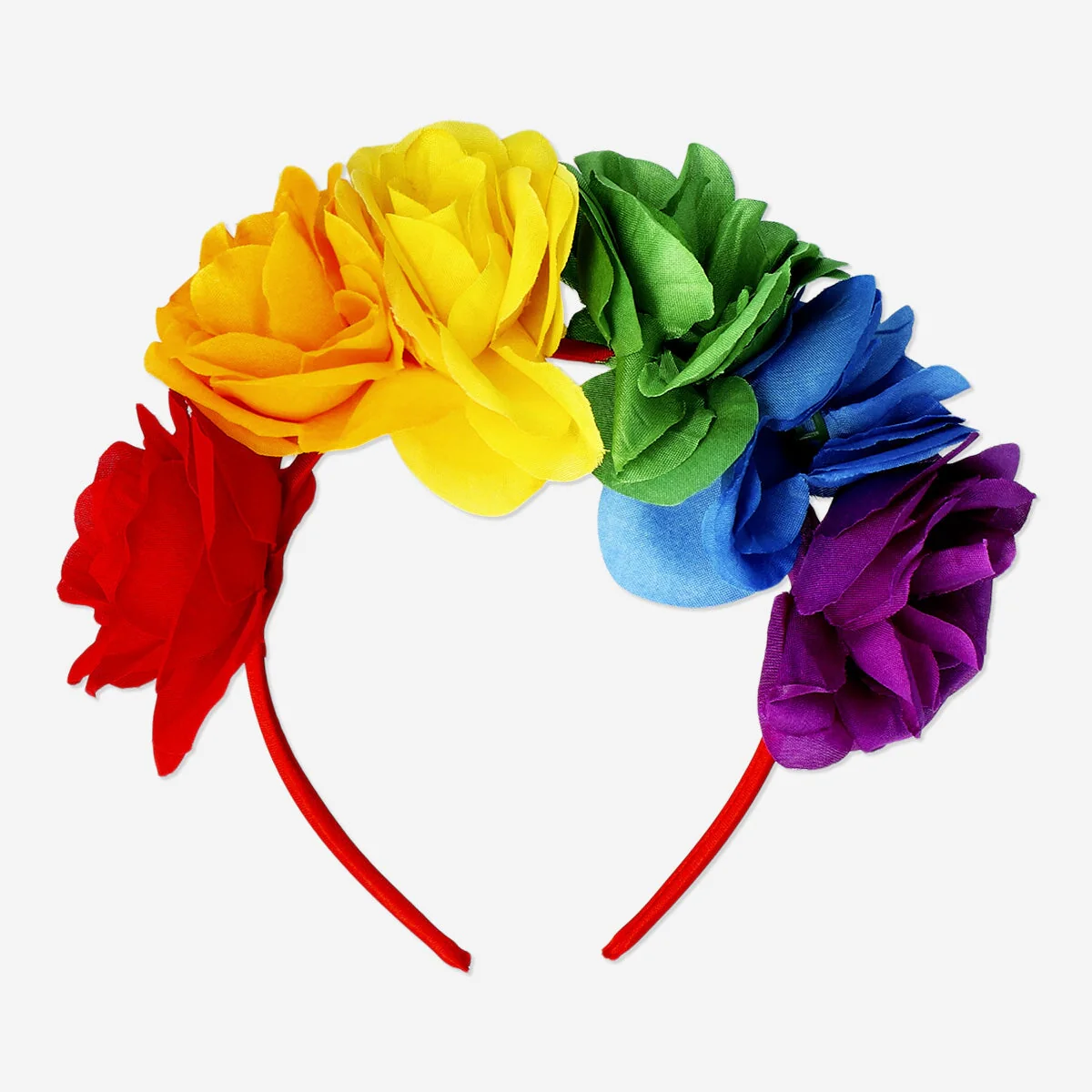 Large rainbow flower headband - For adults