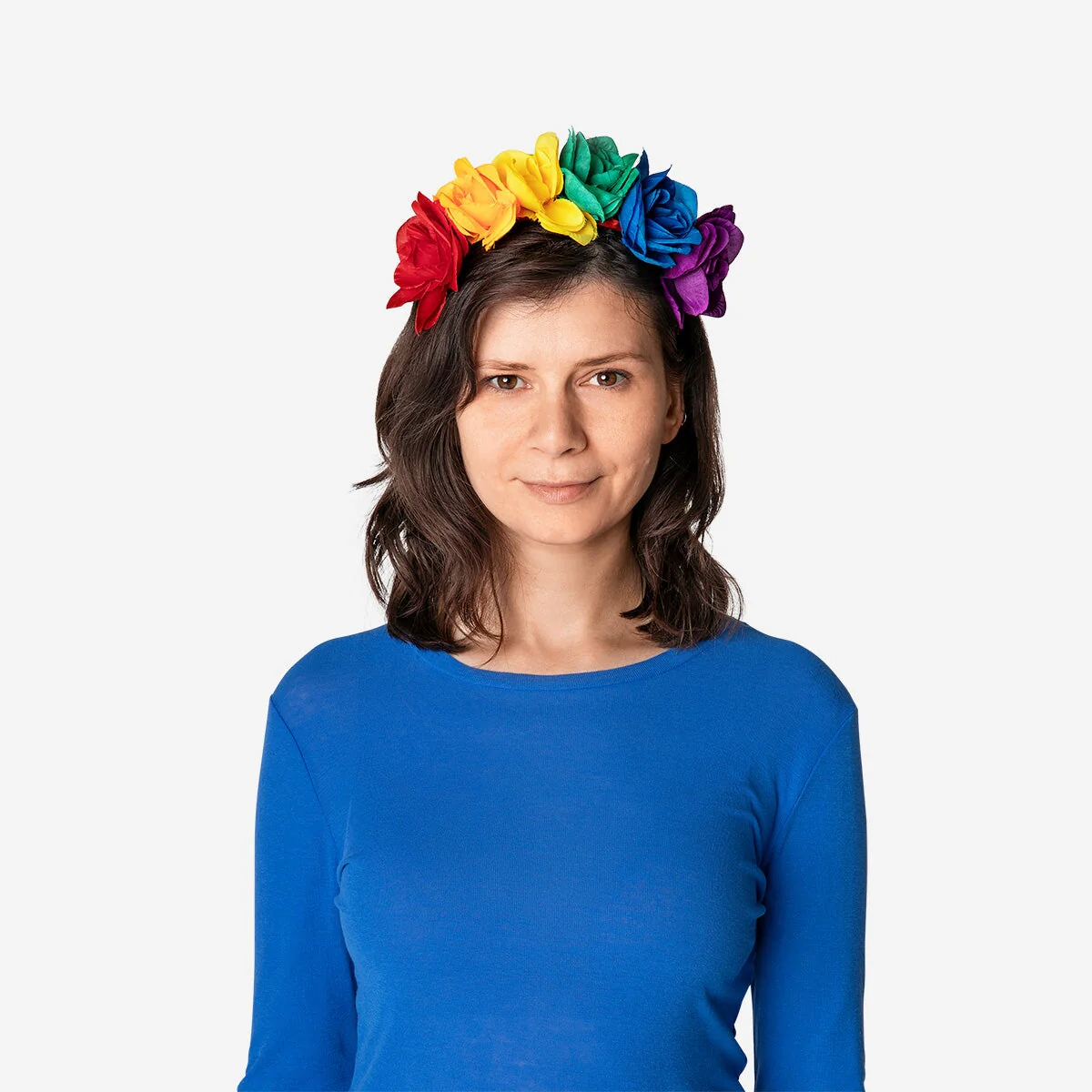 Large rainbow flower headband - For adults - Image 3