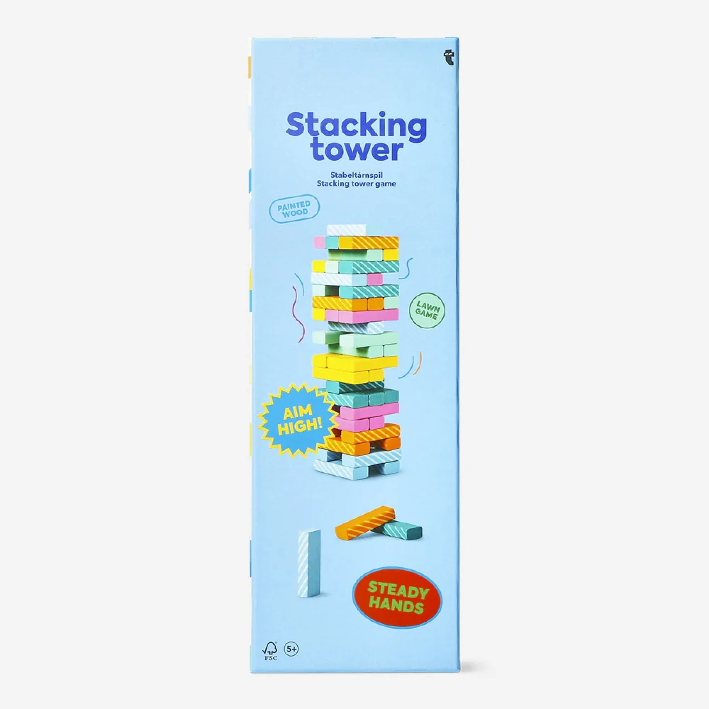 Lawn game - Wooden stacking tower - Image 3