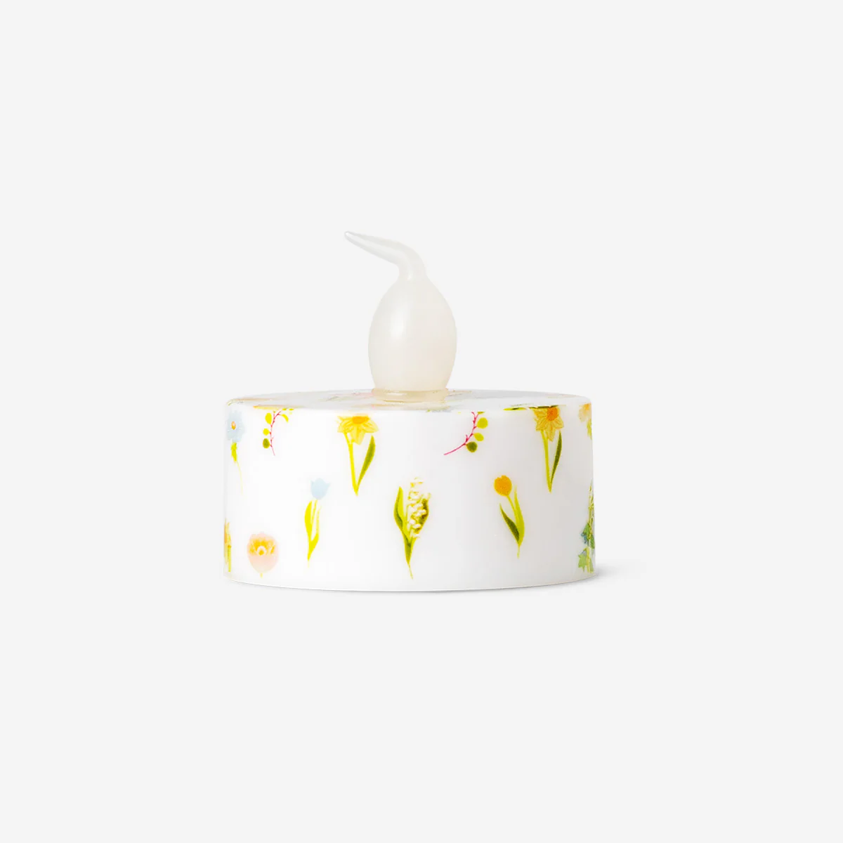 LED tealights with flower print - 4 pcs - Image 2