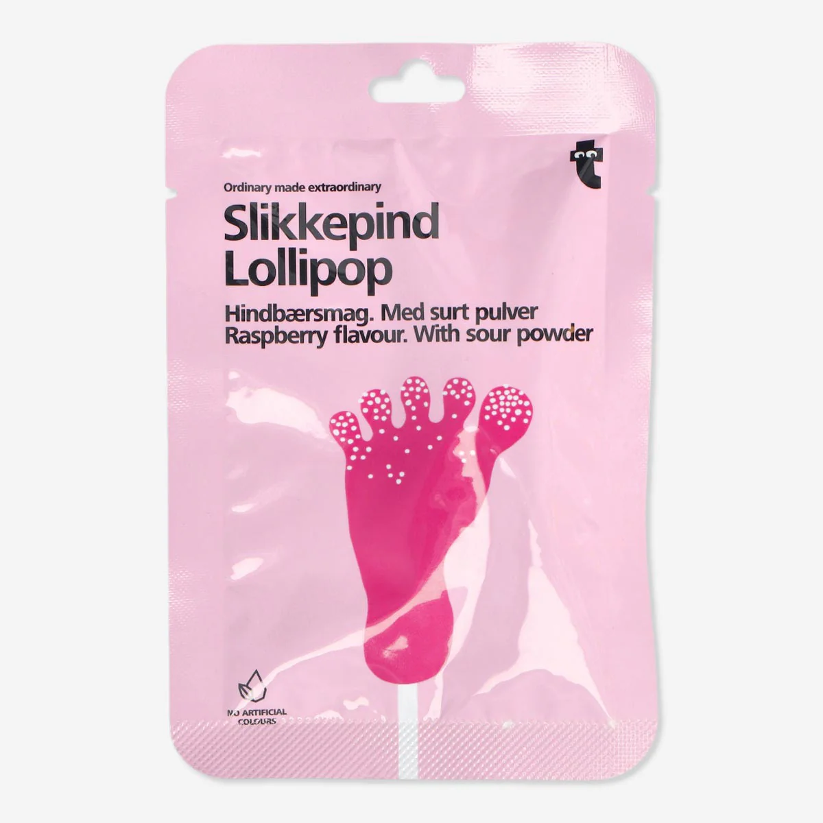 Lollipop with Sour Raspberry Powder