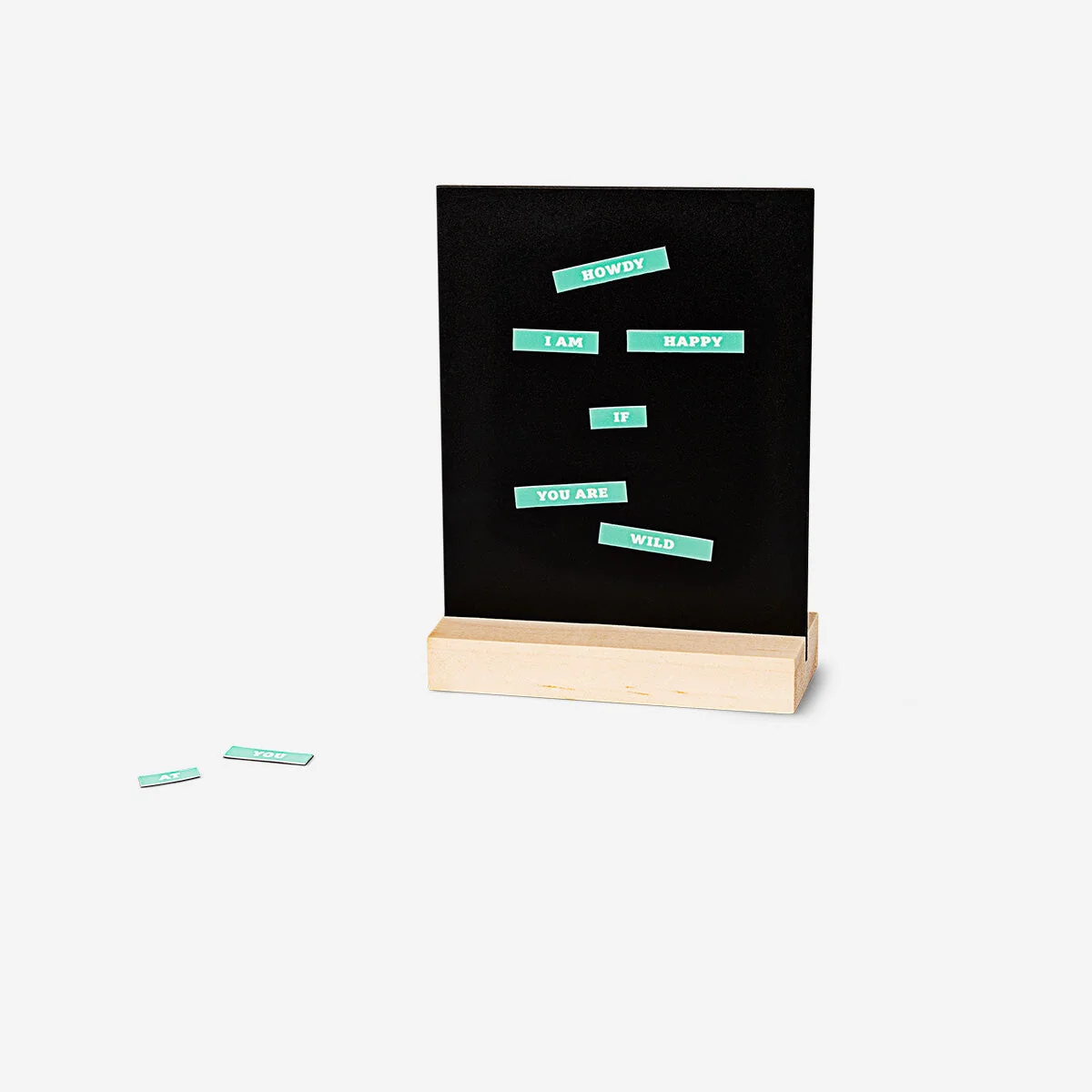 Magnetic board with words