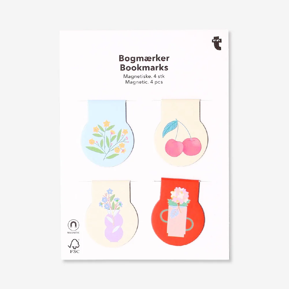 Magnetic bookmarks with flowers - 4 pcs - Image 3