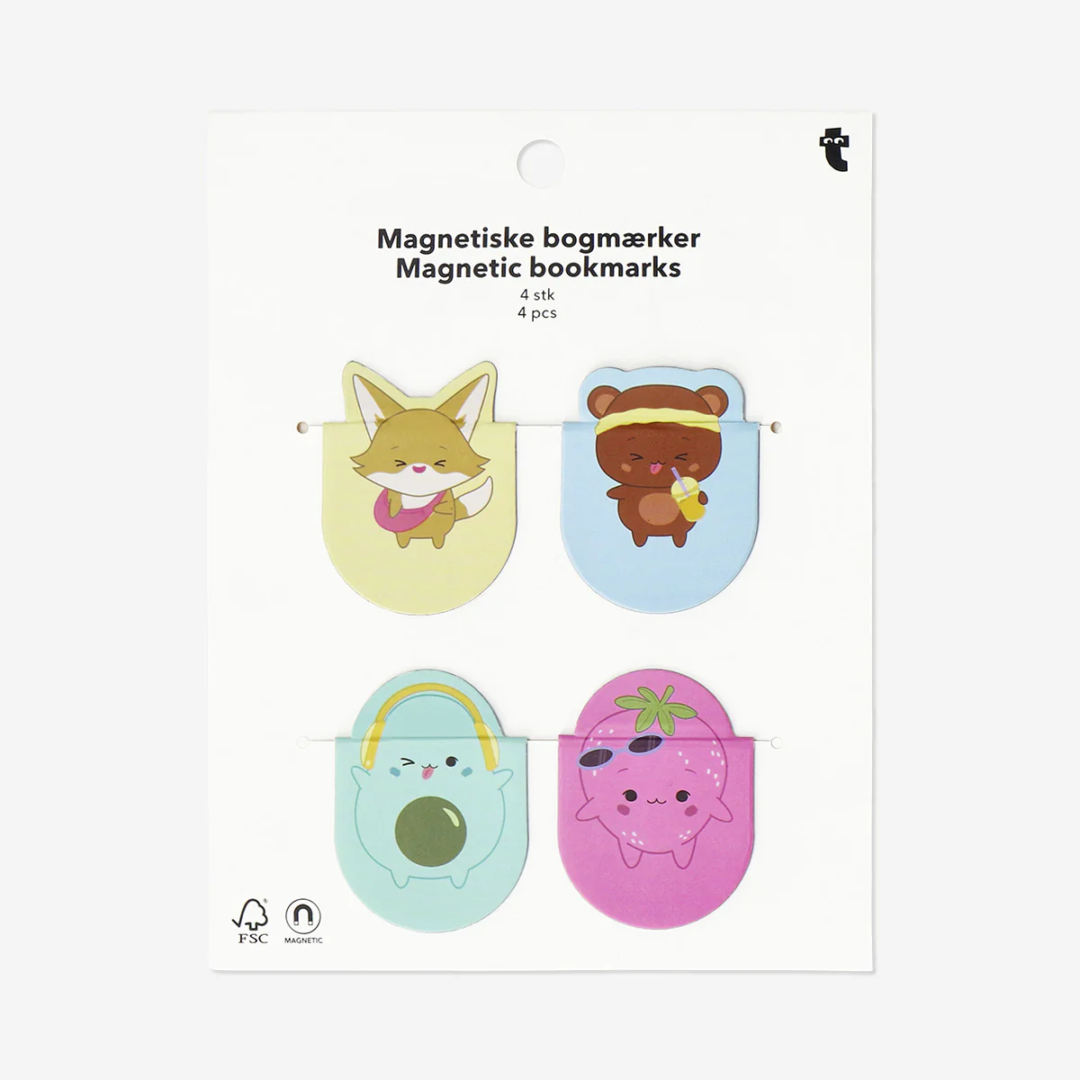 Magnetic bookmarks with fruits and animals - 4 pcs - Image 3