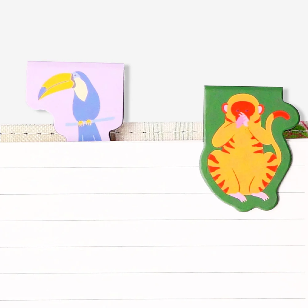 Magnetic bookmarks with jungle theme - 4 pcs - Image 3