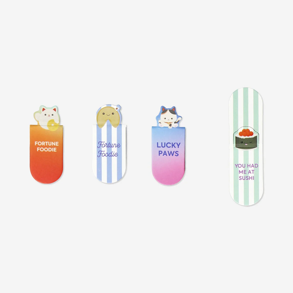 Magnetic bookmarks with Kawaii icons - 4 pcs - Image 2