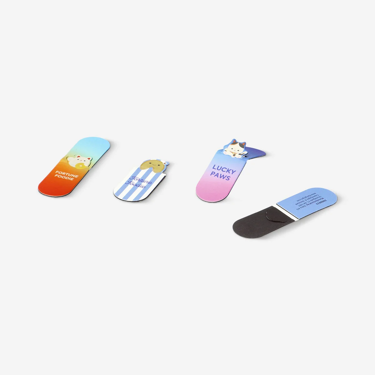 Magnetic bookmarks with Kawaii icons - 4 pcs - Image 3