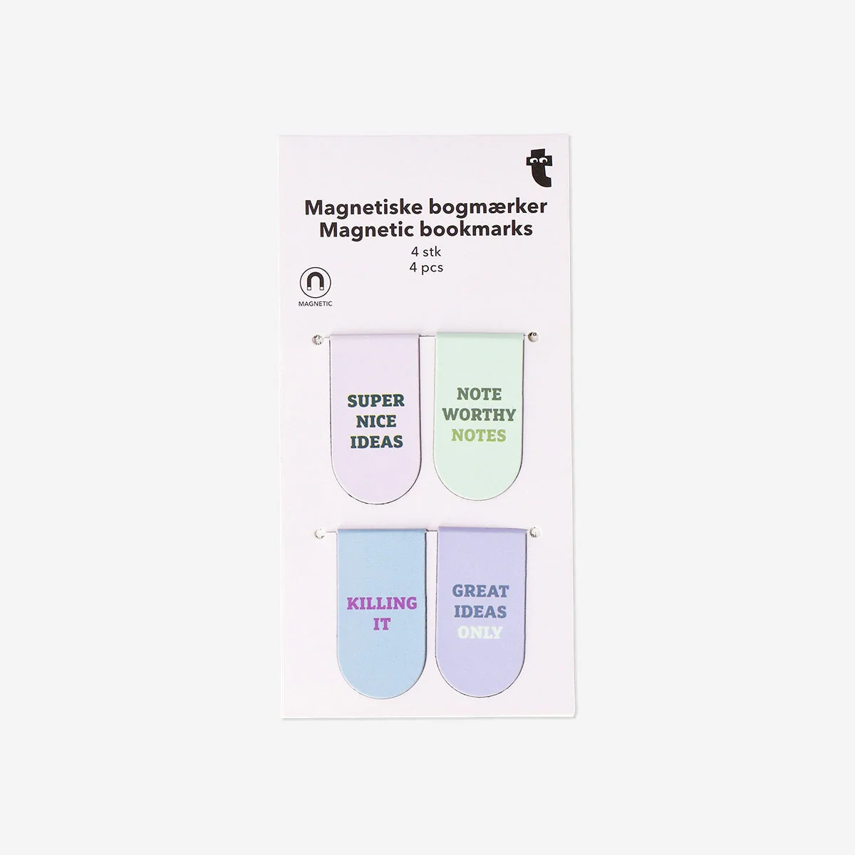 Magnetic bookmarks with statements - 4 pcs