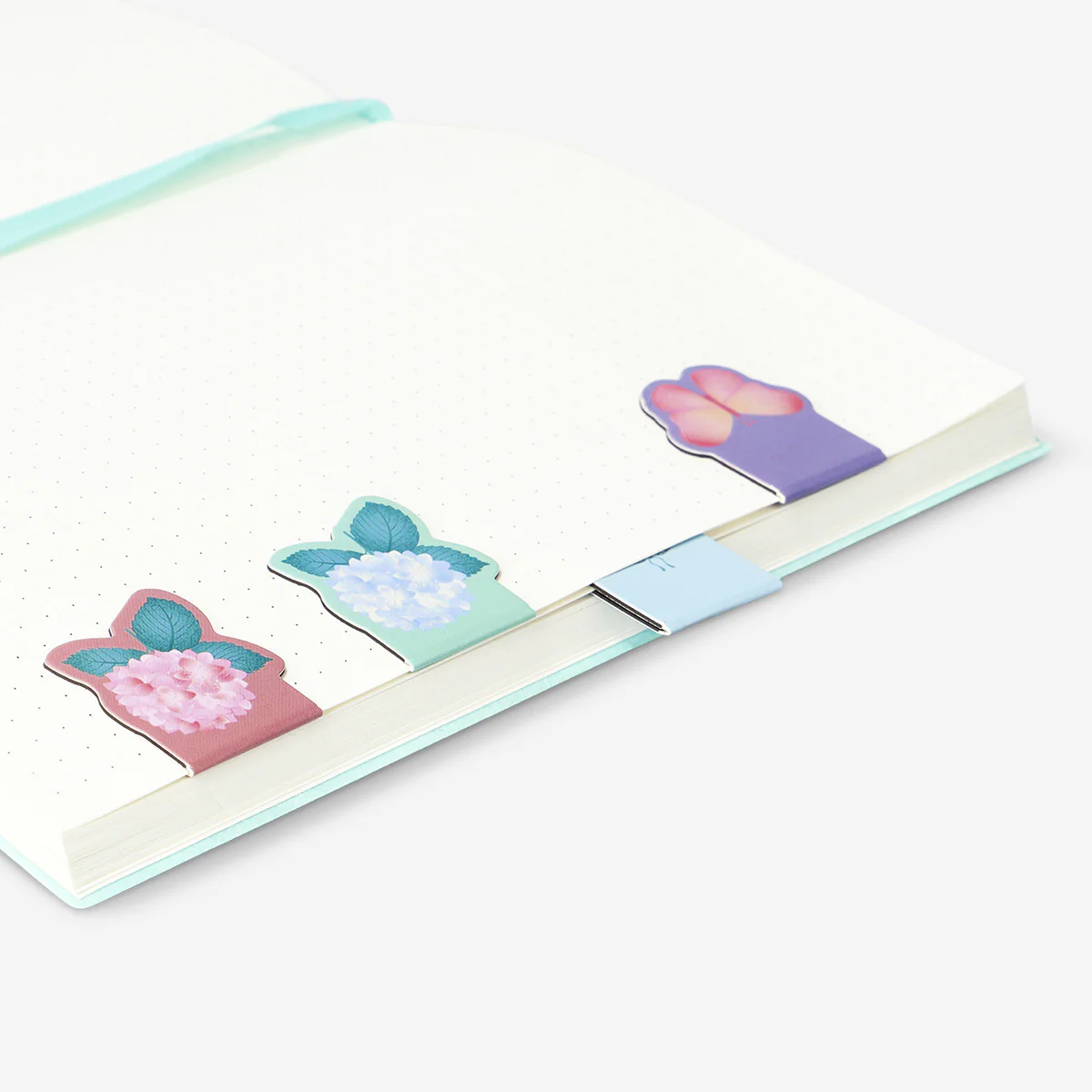 Magnetic hydrangea and butterfly bookmarks - 4 pcs - Image 2