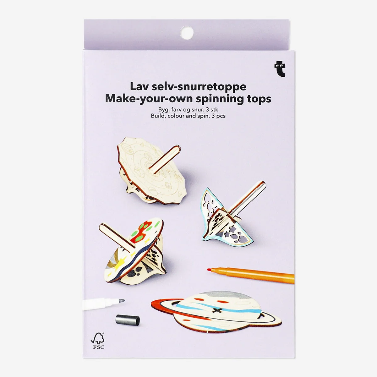 Make-your-own spinning tops. 3 pcs