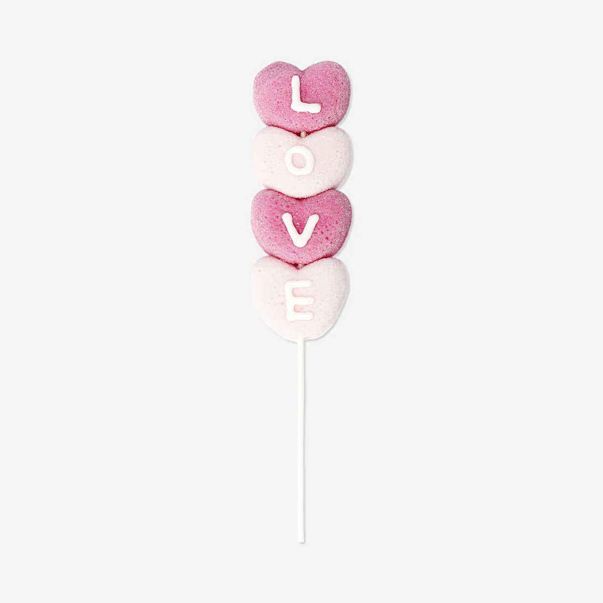 Marshmallow hearts on a stick - Strawberry flavour - Image 2
