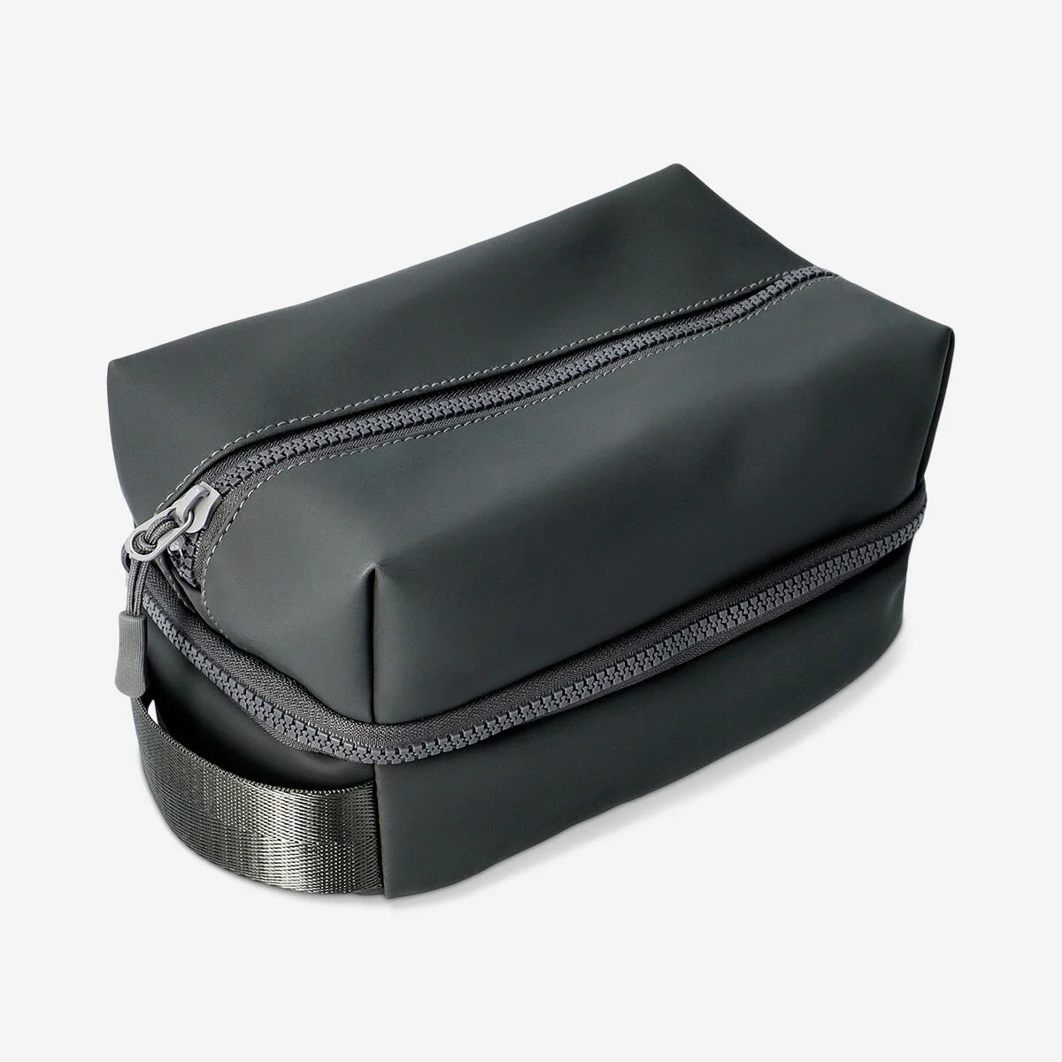 Matte grey toiletry bag