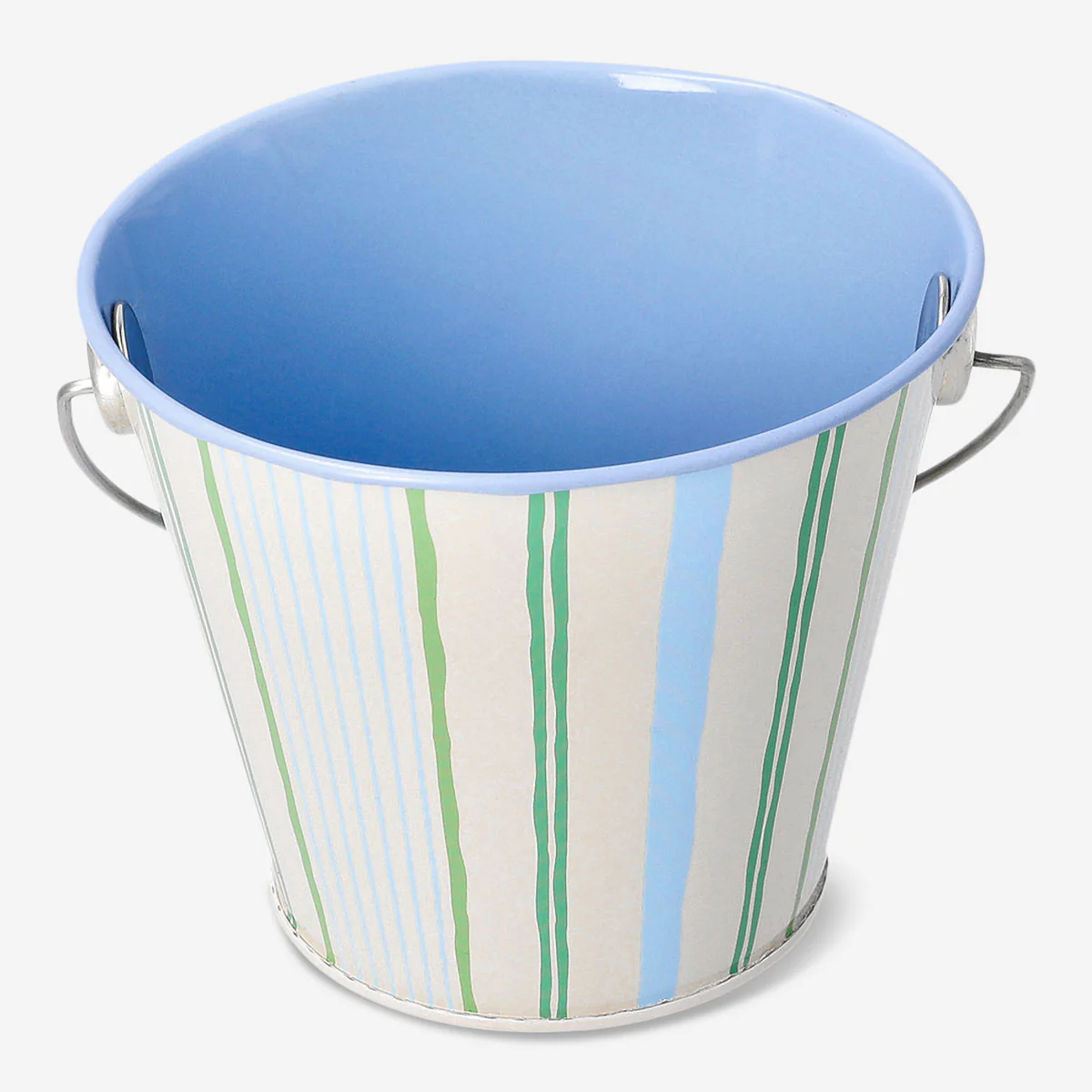 Striped metal flowerpot - Image 2