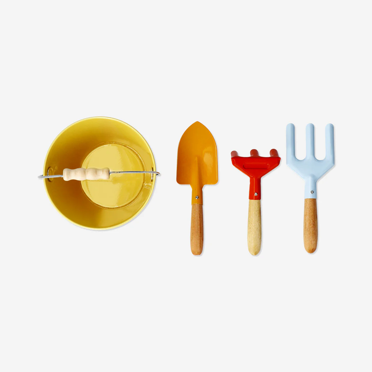 Metal gardening tools in bucket - Image 3