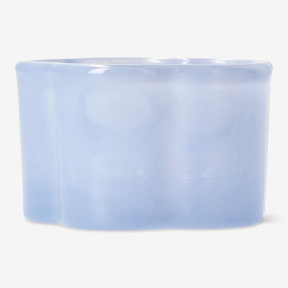 Milky blue glass tealight holder - Image 3
