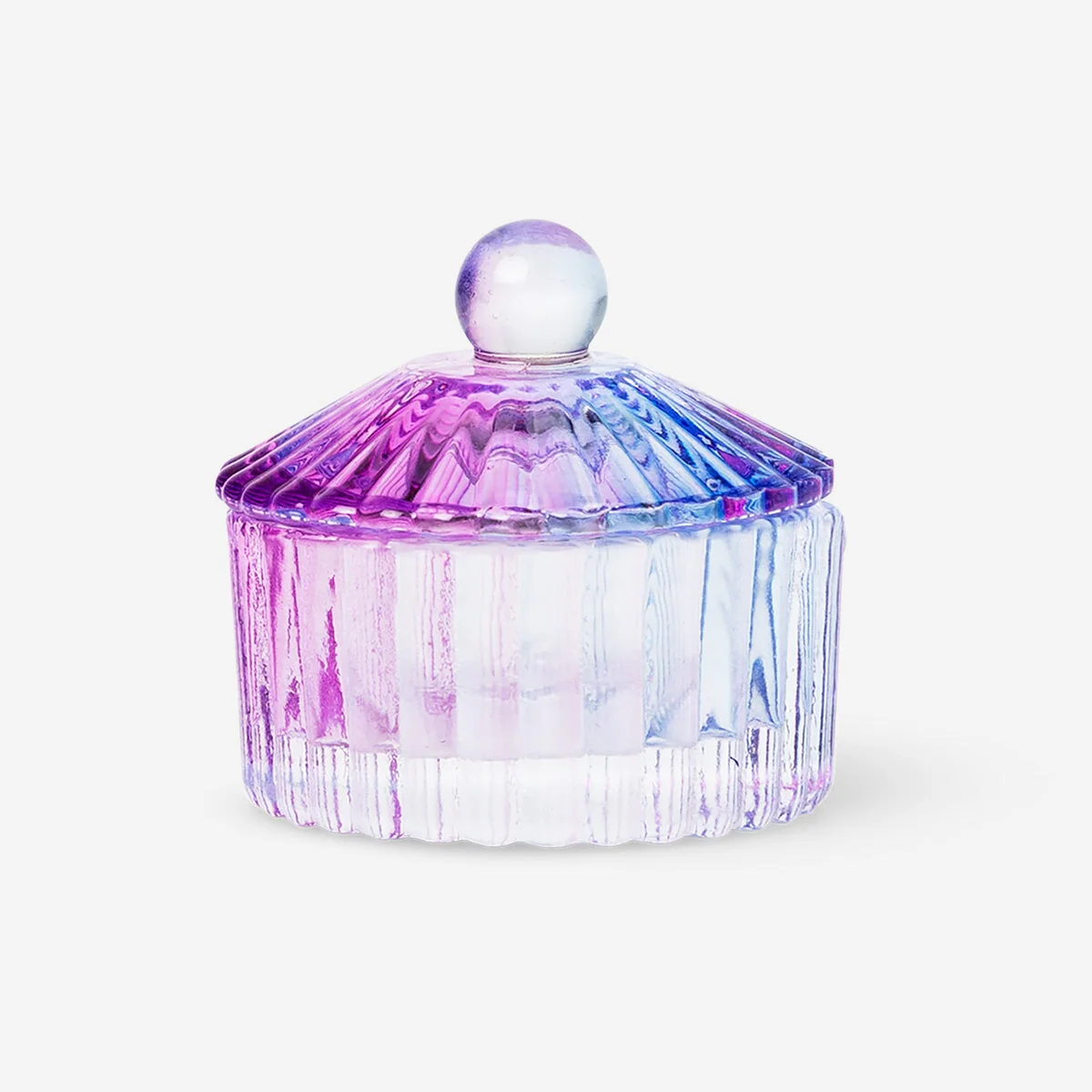Mini blue and purple rainbow jar - 4 cm