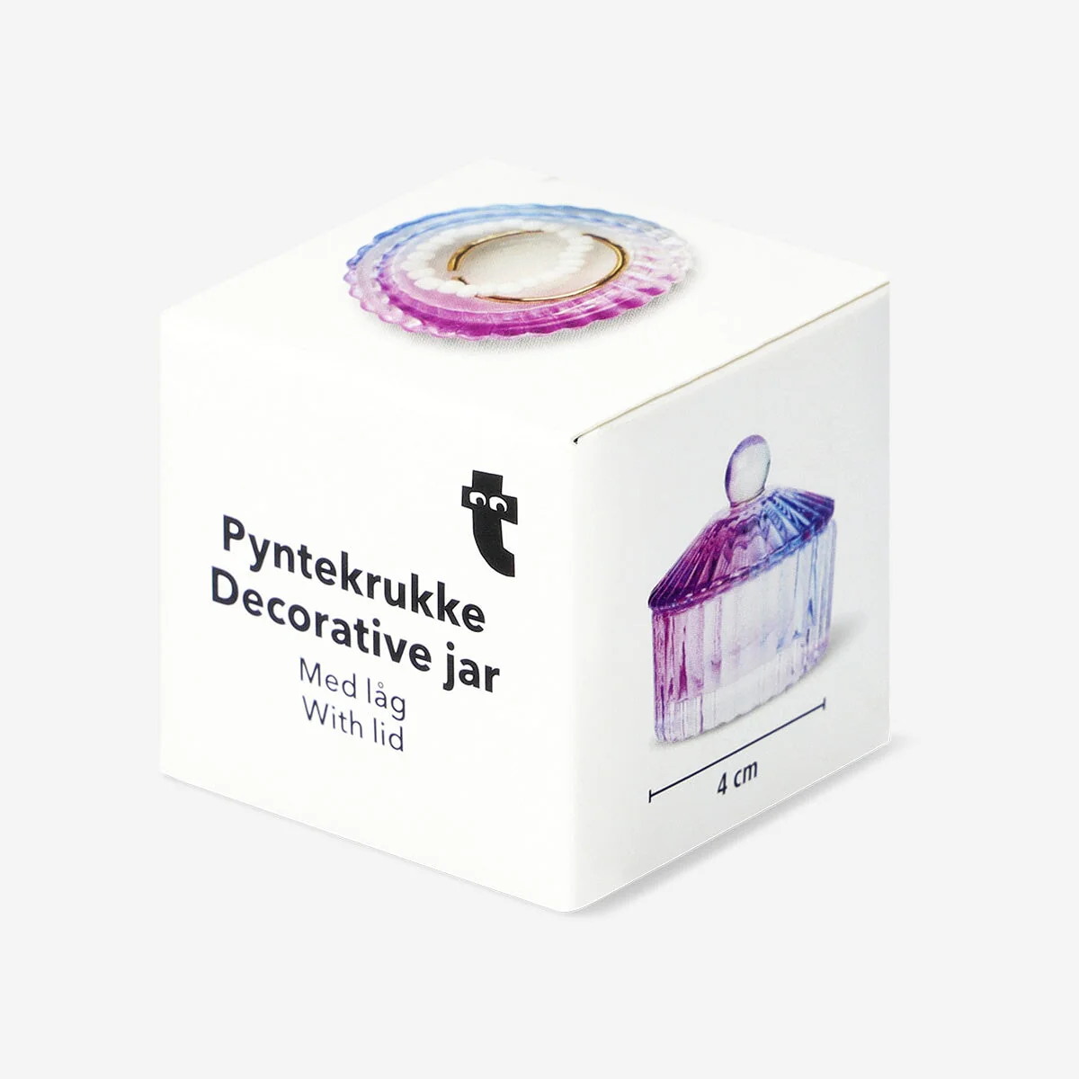 Mini blue and purple rainbow jar - 4 cm - Image 3