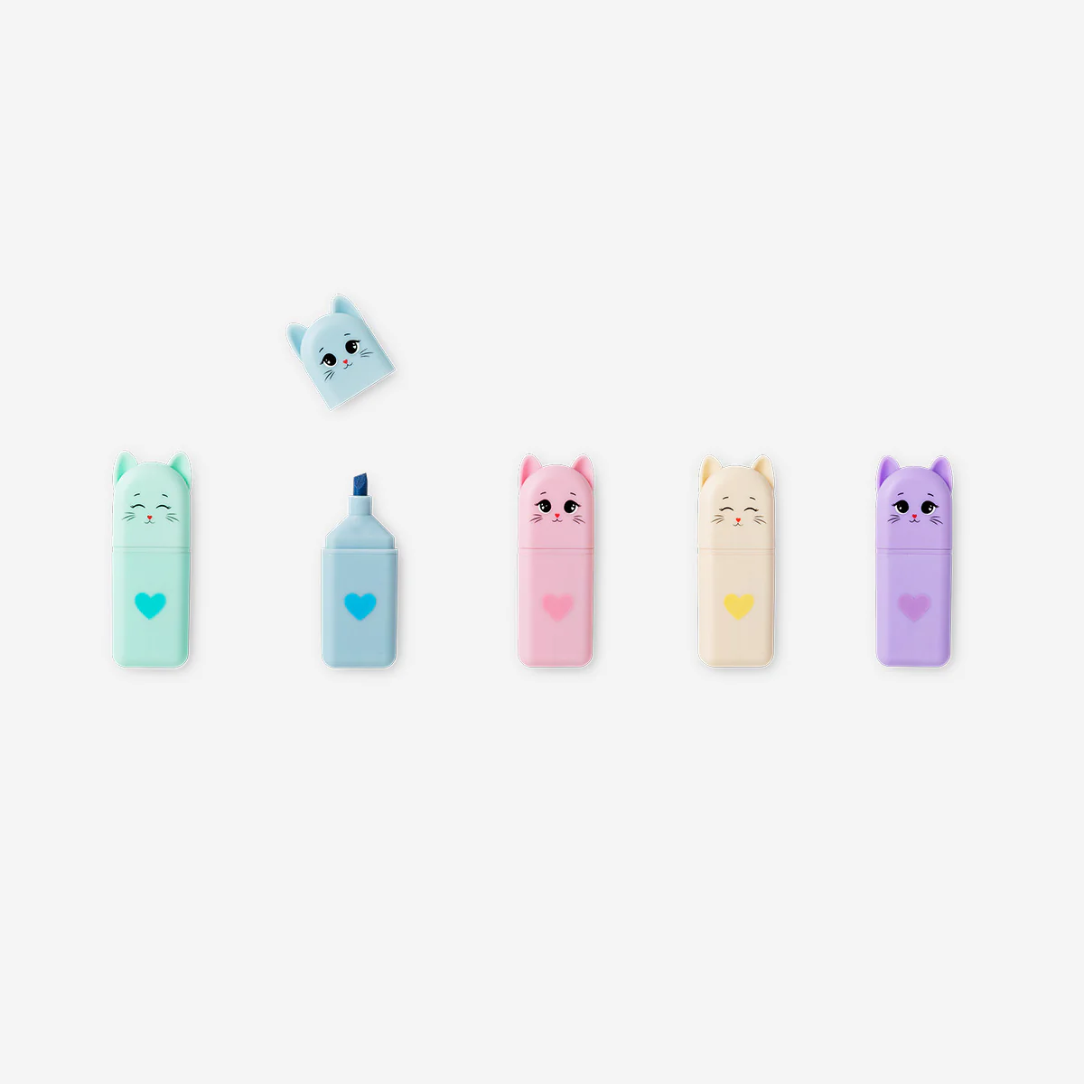 Mini cat highlighters - 5 pcs
