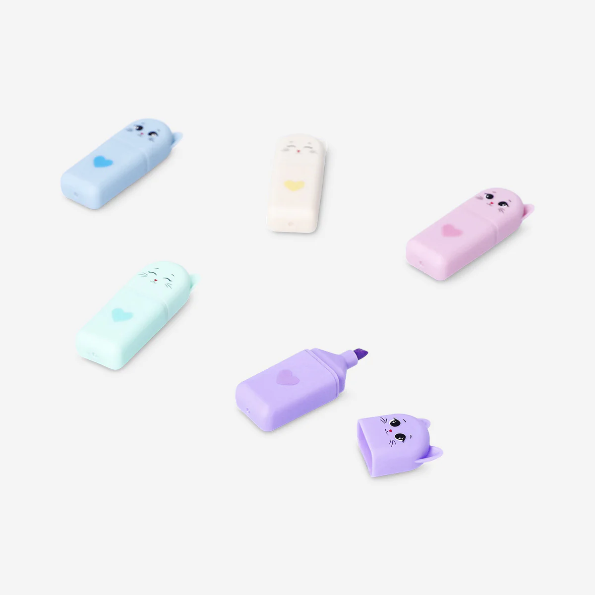 Mini cat highlighters - 5 pcs - Image 2
