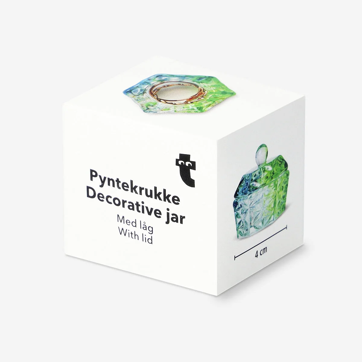 Mini green and blue rainbow jar - 4 cm - Image 3