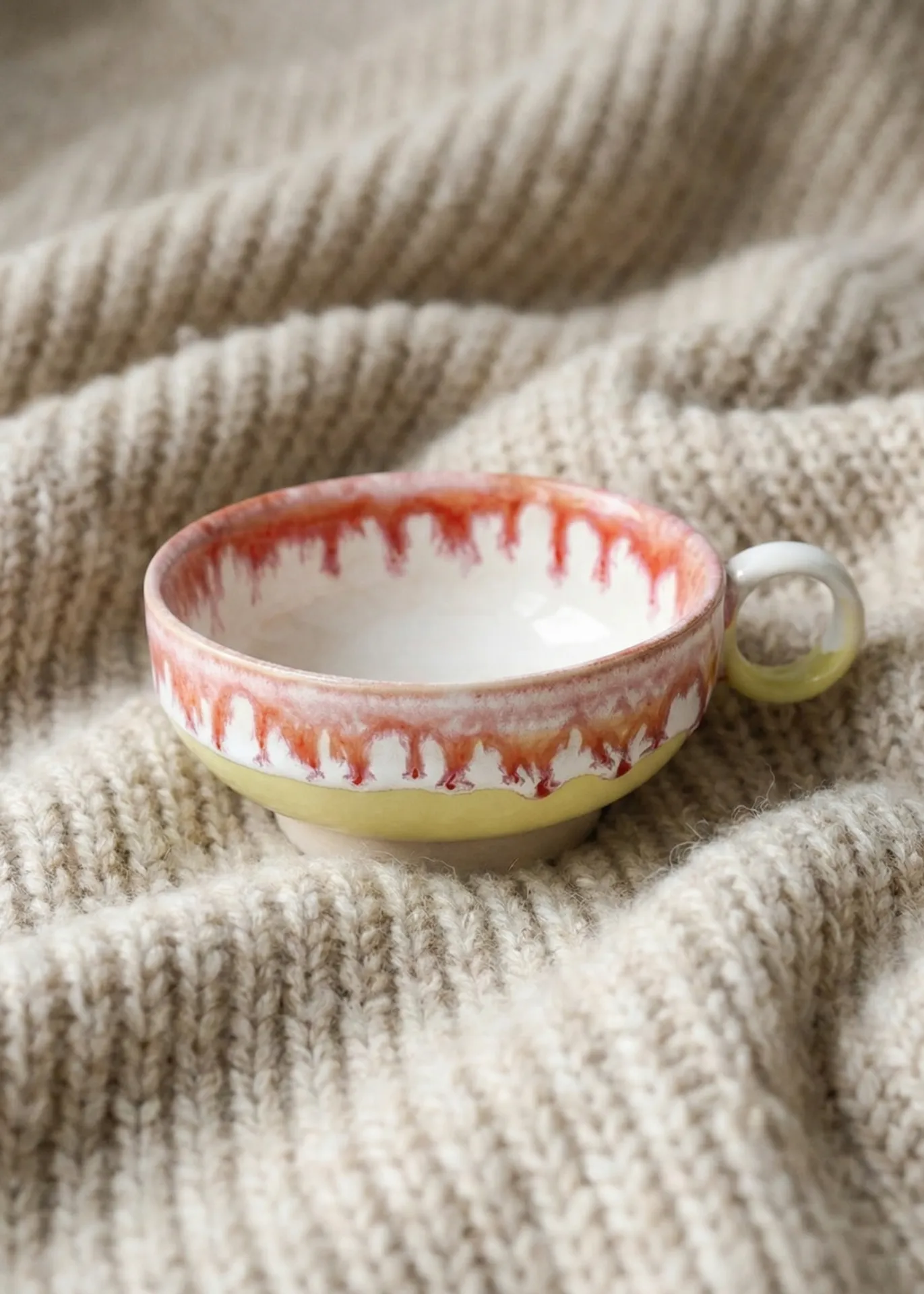 Mug with dripping glaze - 200 ml