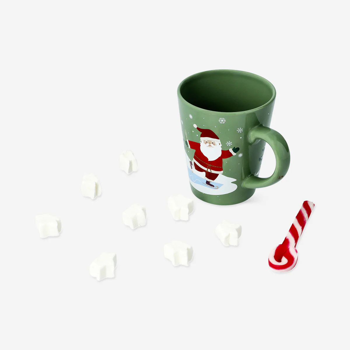 Mug with hot chocolate and candy cane spoon - Image 2