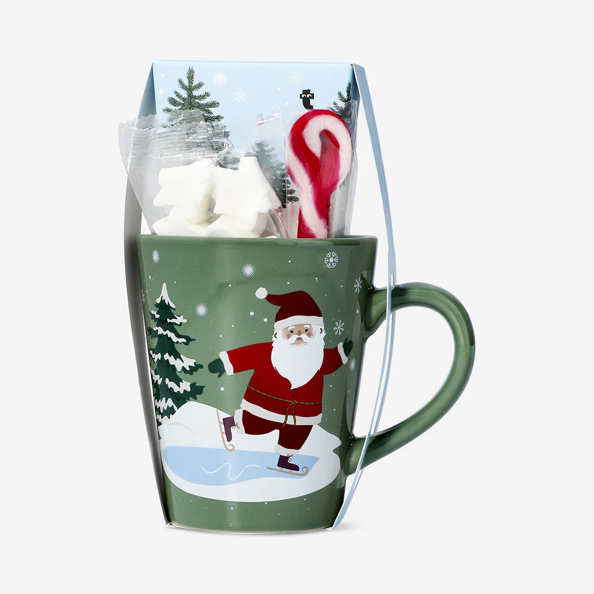Mug with hot chocolate and candy cane spoon - Image 3