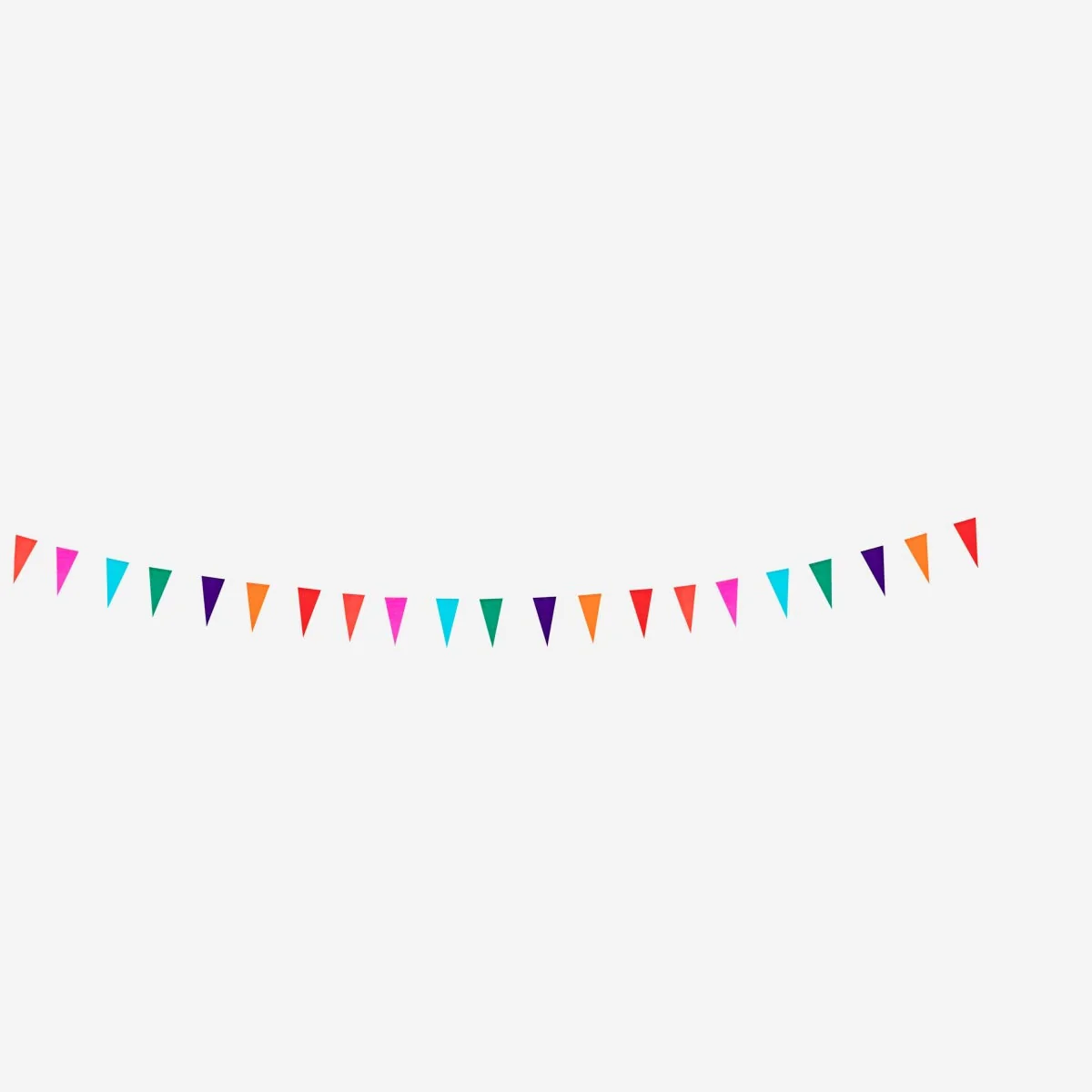 Multi-colour Flag Garland - 10 m