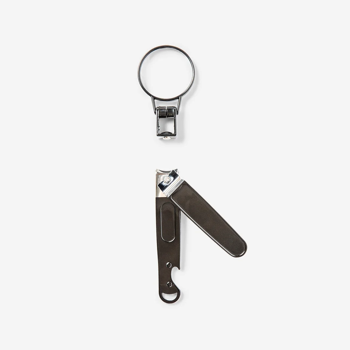 Nail clipper with bottle opener and magnifying glass - Image 2