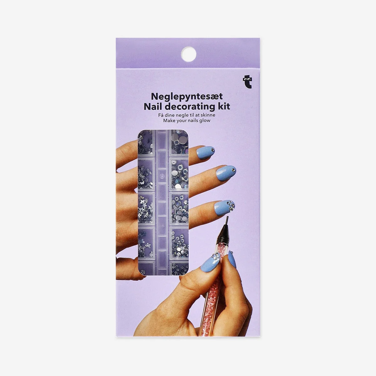 Nail decorating kit with rhinestones and applicator - Image 3