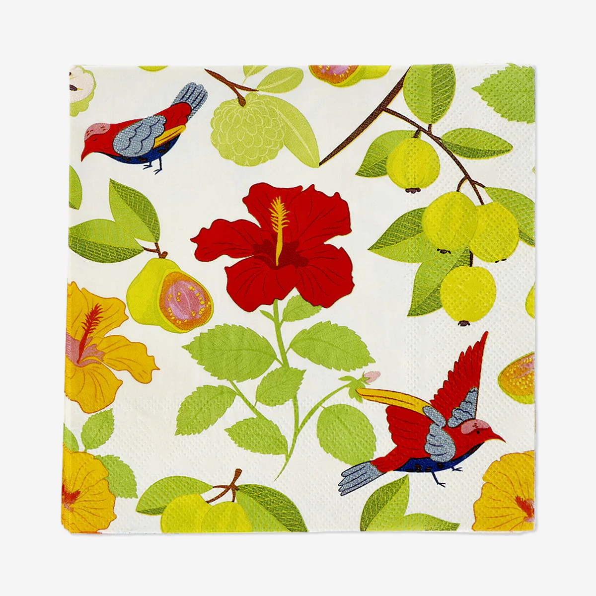 Napkins with birds and flowers - 16 pcs - Image 3