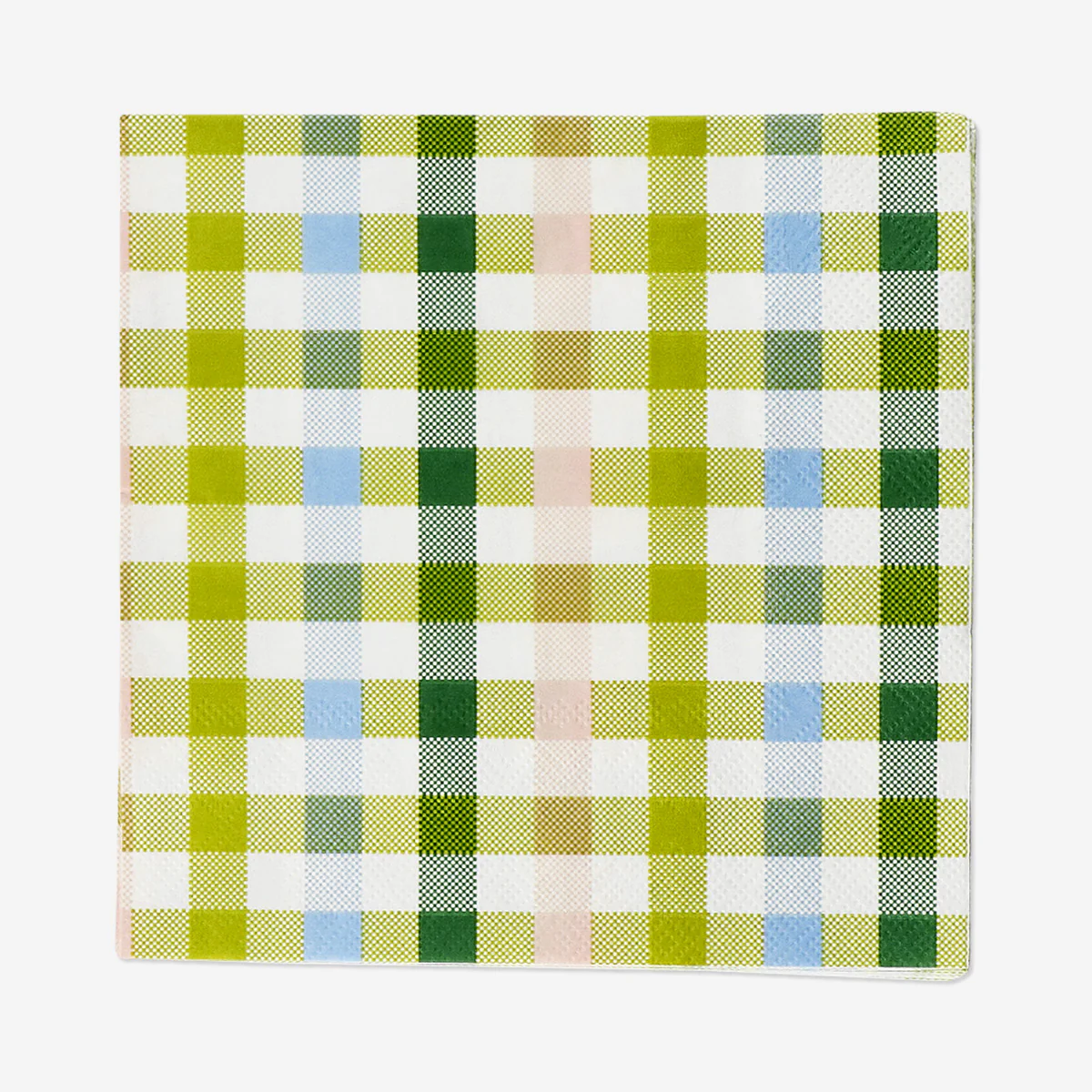 Napkins with green checks - 16 pcs - Image 2