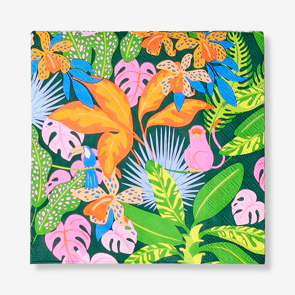 Napkins with tropical print - 16 pcs - Image 2