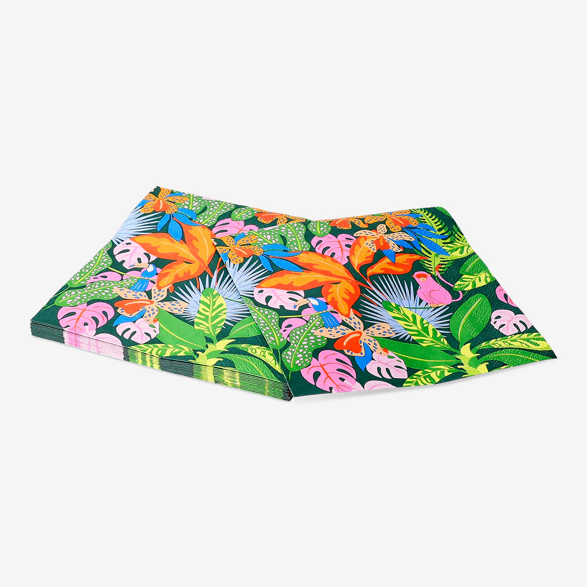 Napkins with tropical print - 16 pcs - Image 3