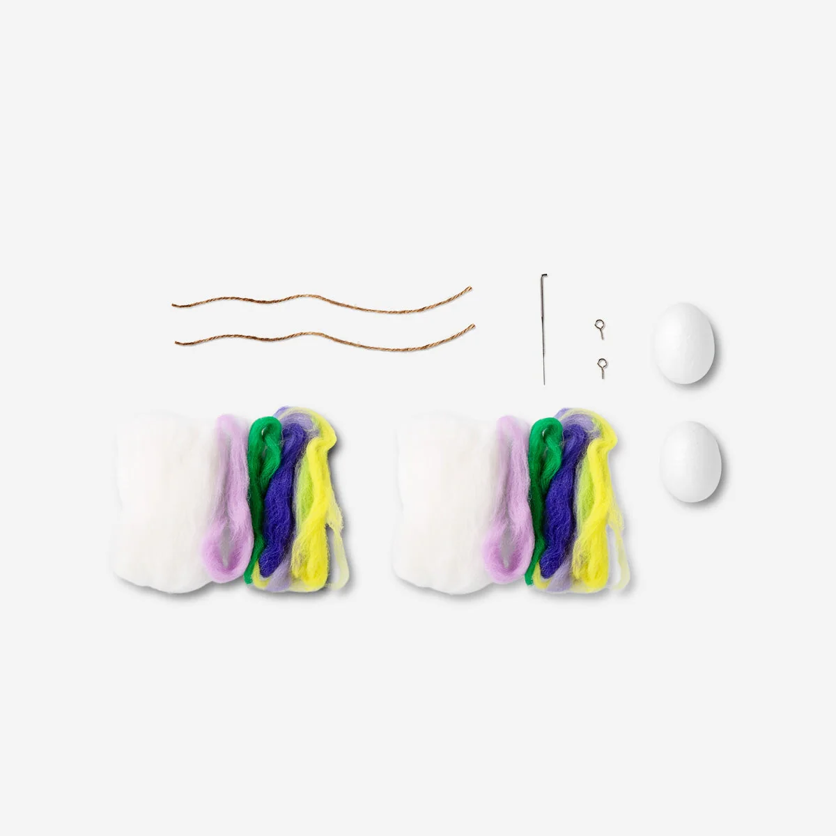 Needle felting kit. Set of 2 Easter eggs - Image 2