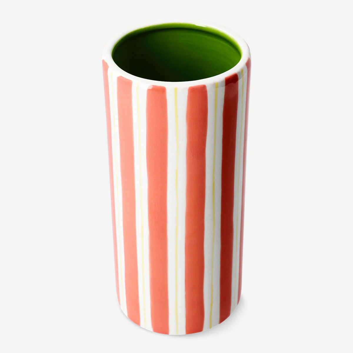 Orange striped vase - 20 cm - Image 2