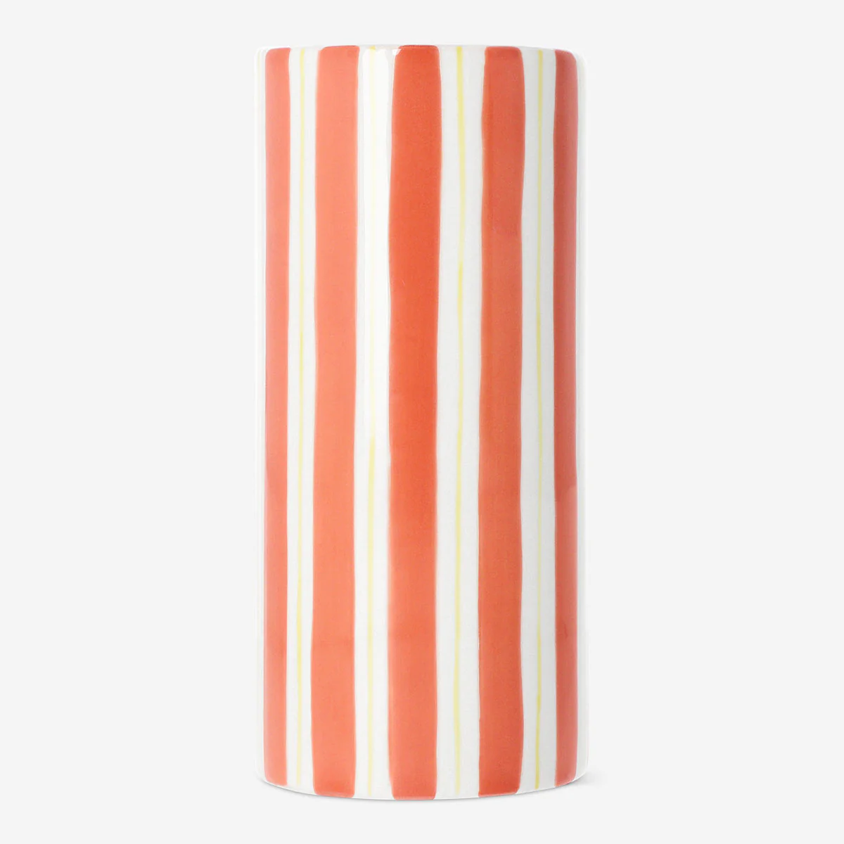 Orange striped vase - 20 cm - Image 3