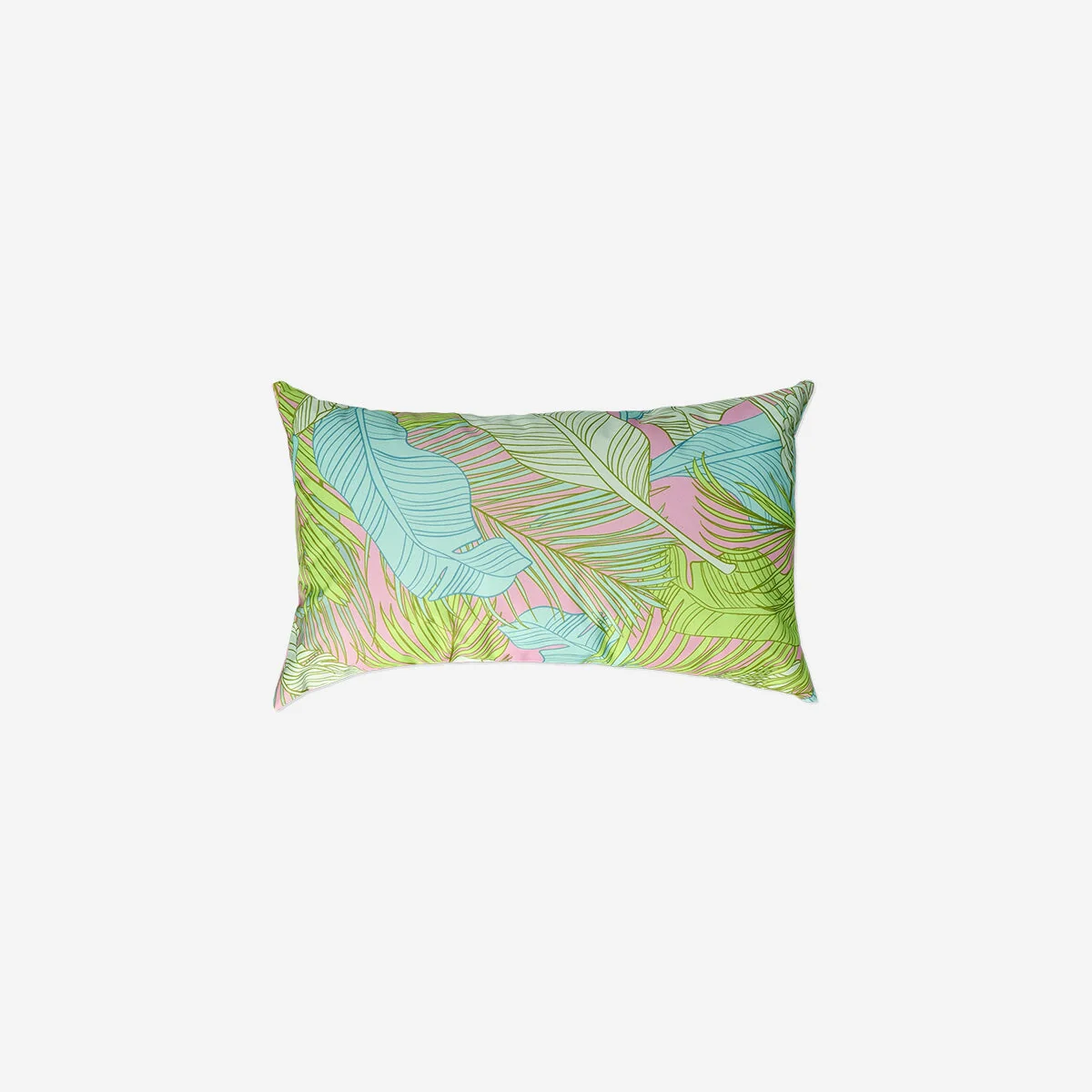 Outdoor cushion with tropical print