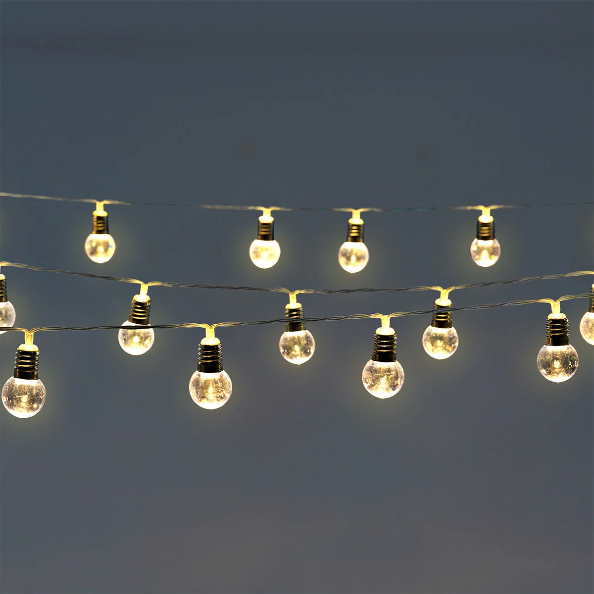Outdoor string lights with clear bulbs - 390 cm - Image 2