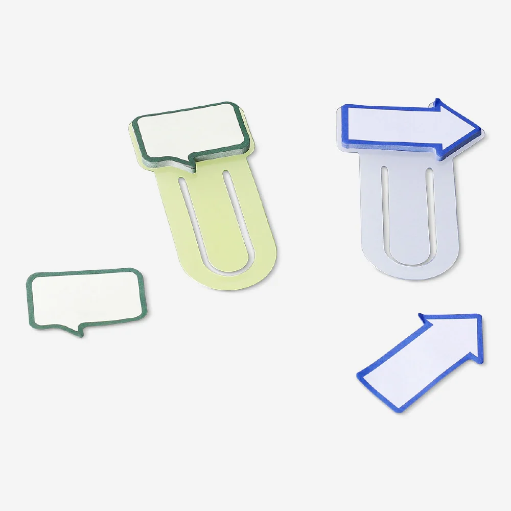 Paper clips with sticky memos - 2 pcs - Image 2