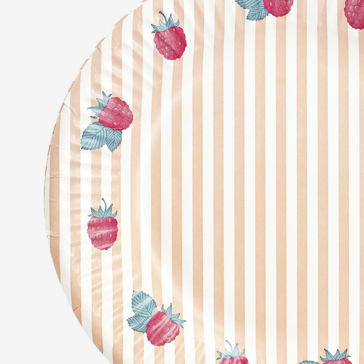 Paper plates with raspberry print - 8 pcs - Image 3