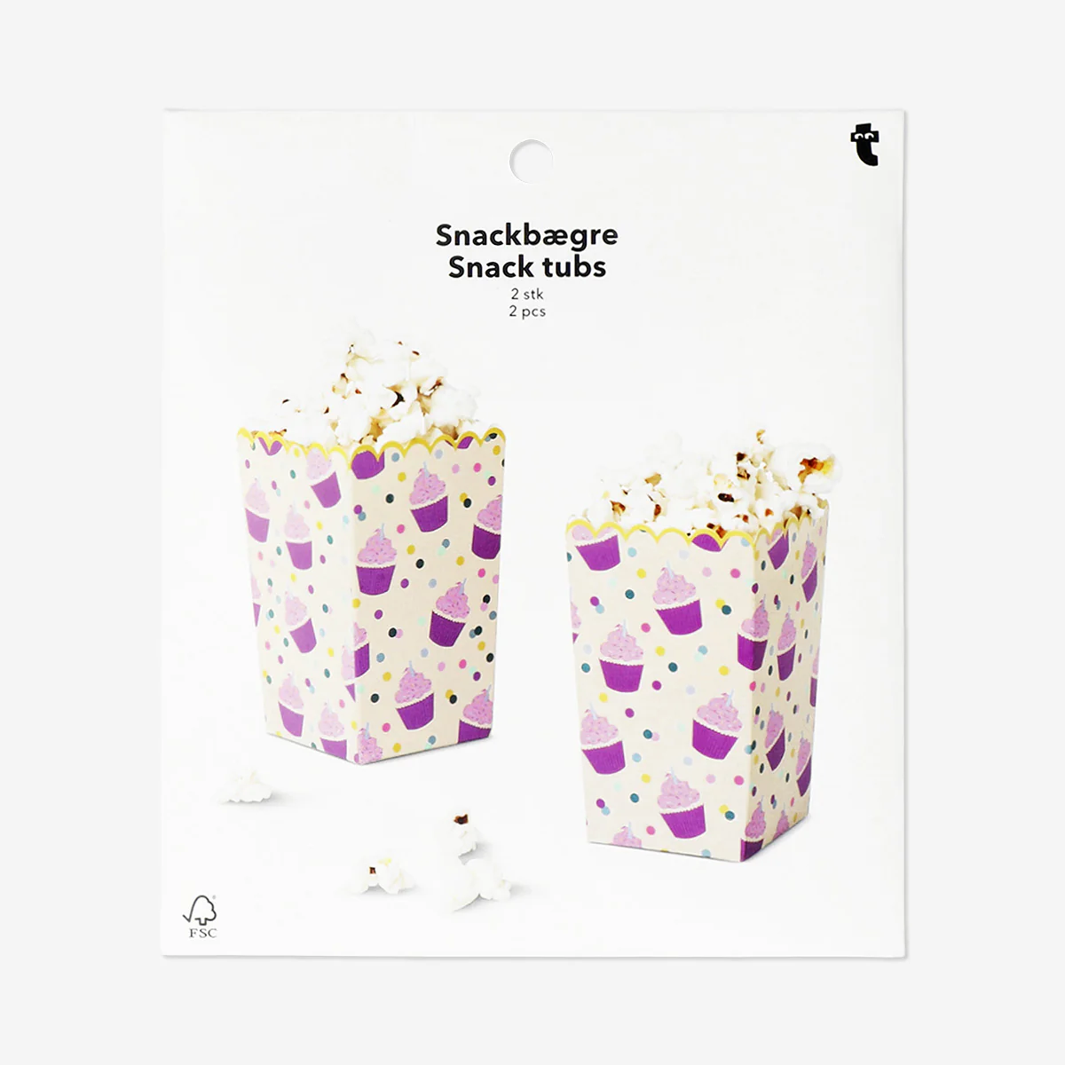 Paper snack tubs - 2 pcs - Image 3