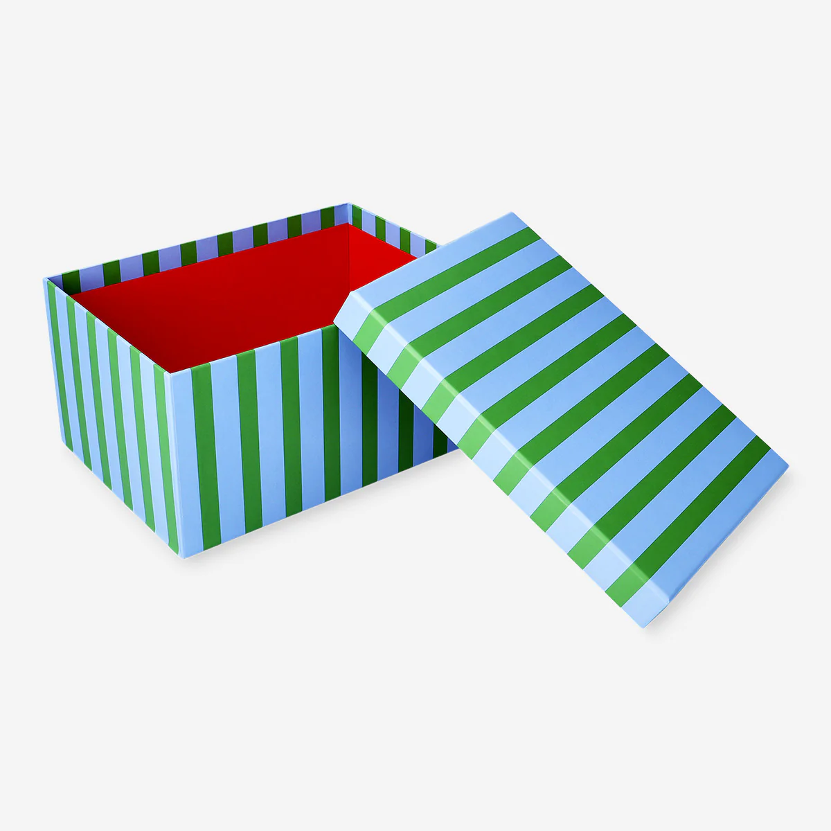 Paper storage box with green stripes - 24 cm - Image 2