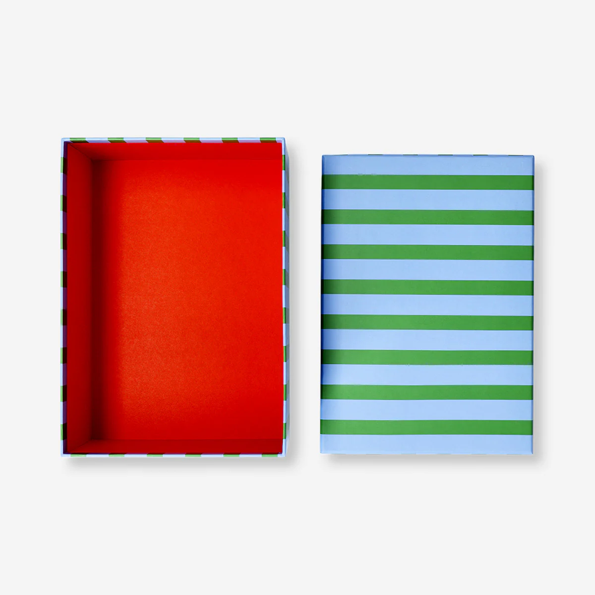 Paper storage box with green stripes - 24 cm - Image 3