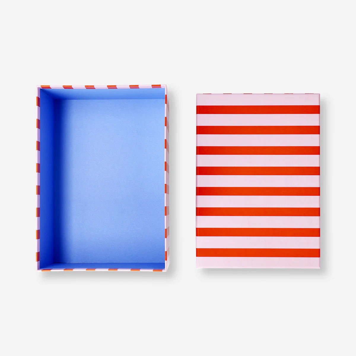 Paper storage box with pink stripes - 24 cm - Image 3
